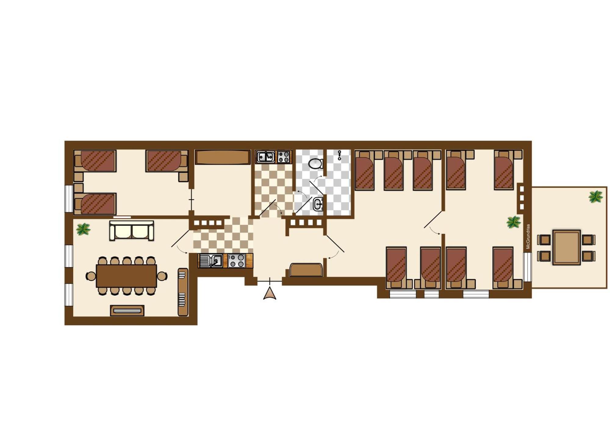 Apartment Large 110 Qm, 3 Bedrooms And Very 1-12 Guests *