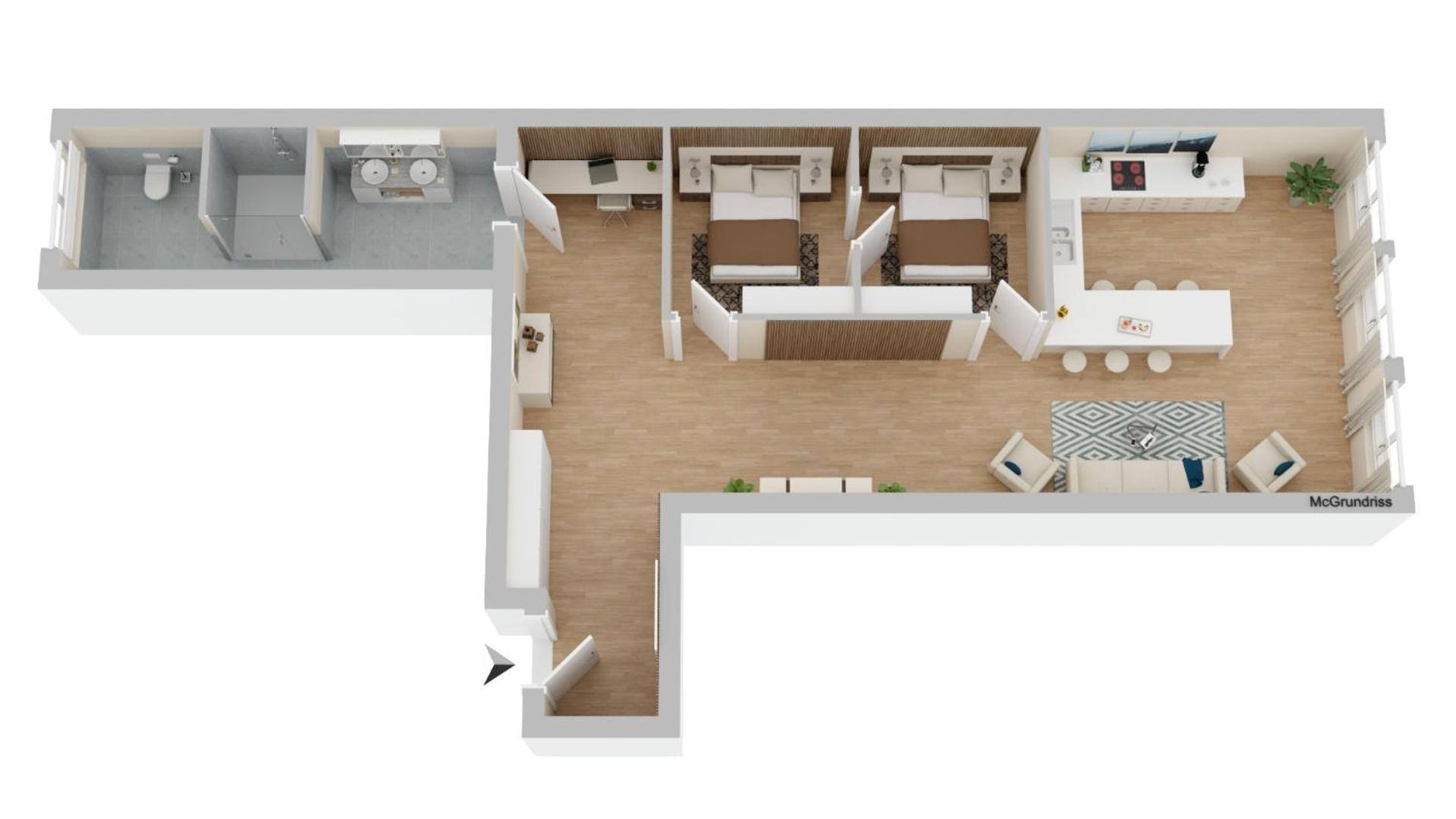 Place Direkt Am Karlsplatz - Stachus 70 Qm Mit 2 Schlafzimmer Mila Apartment *
