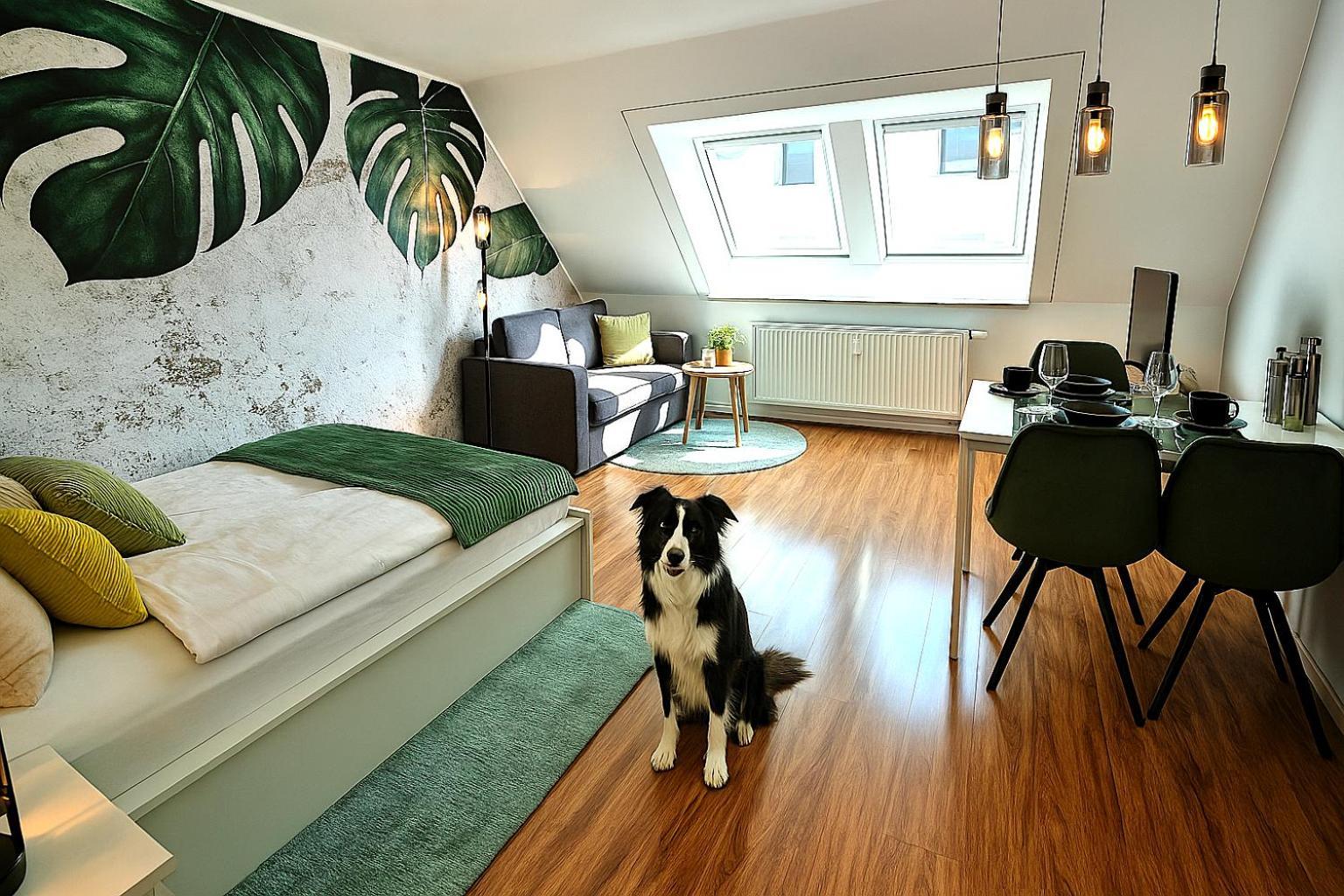Homely Serenity Greens - Stylisch Studio-apartment With Kitchen - 10 Min To Station, Pet Friendly Apartment