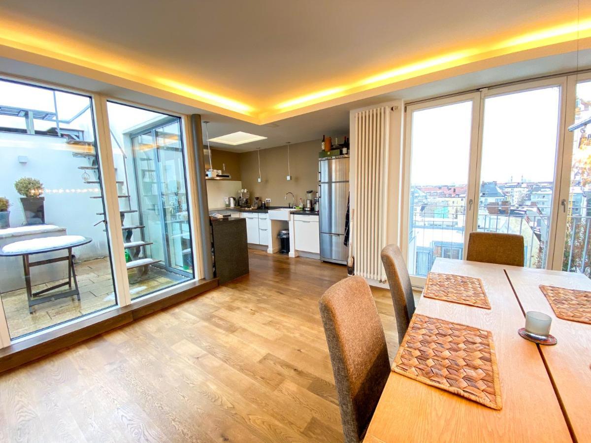 Exklusives Panorama Penthouse Im Herzen Von Munchen, Dachterasse, Kamin Munich