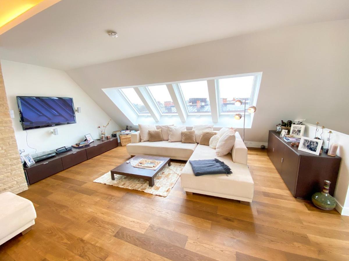 Exklusives Panorama Penthouse Im Herzen Von Munchen, Dachterasse, Kamin